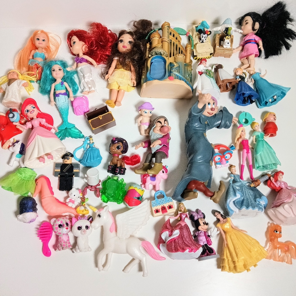 Huge Lot of Disney Toys Figures Cars Princess Toys and More